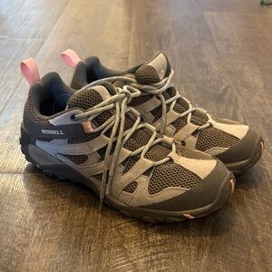 Merrell Gray and Coral Hiking Shoes